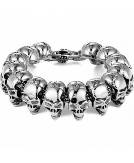 Мужской браслет из черепов БС-1601