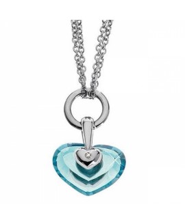 Подвеска Сердце аквамарин