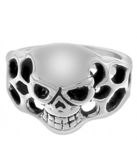 Стальное кольцо с черепом KS1370