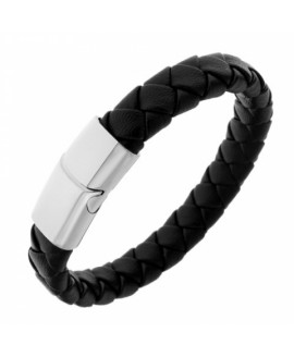 Плетеный кожаный браслет для мужчины BS3619