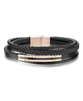 Мужской браслет из кожаных полосок BS5609