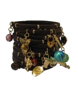 Браслет из кожи женский со SWAROVSKI SW-811