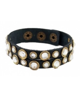 Кожаный браслет со SWAROVSKI SW-807