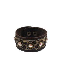 Кожаный браслет со SWAROVSKI SW-810