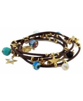 Кожаный браслет со SWAROVSKI SW-813