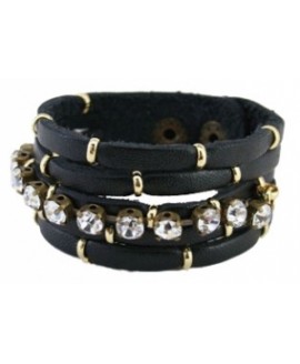 Кожаный браслет со SWAROVSKI SW-802