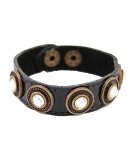 Кожаный браслет со SWAROVSKI SW-809