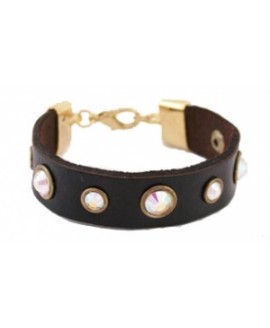 Кожаный браслет со SWAROVSKI SW-812